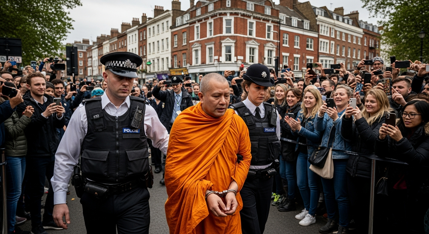 В Таиланде задержан монах в парике за вождение в нетрезвом виде с пистолетом