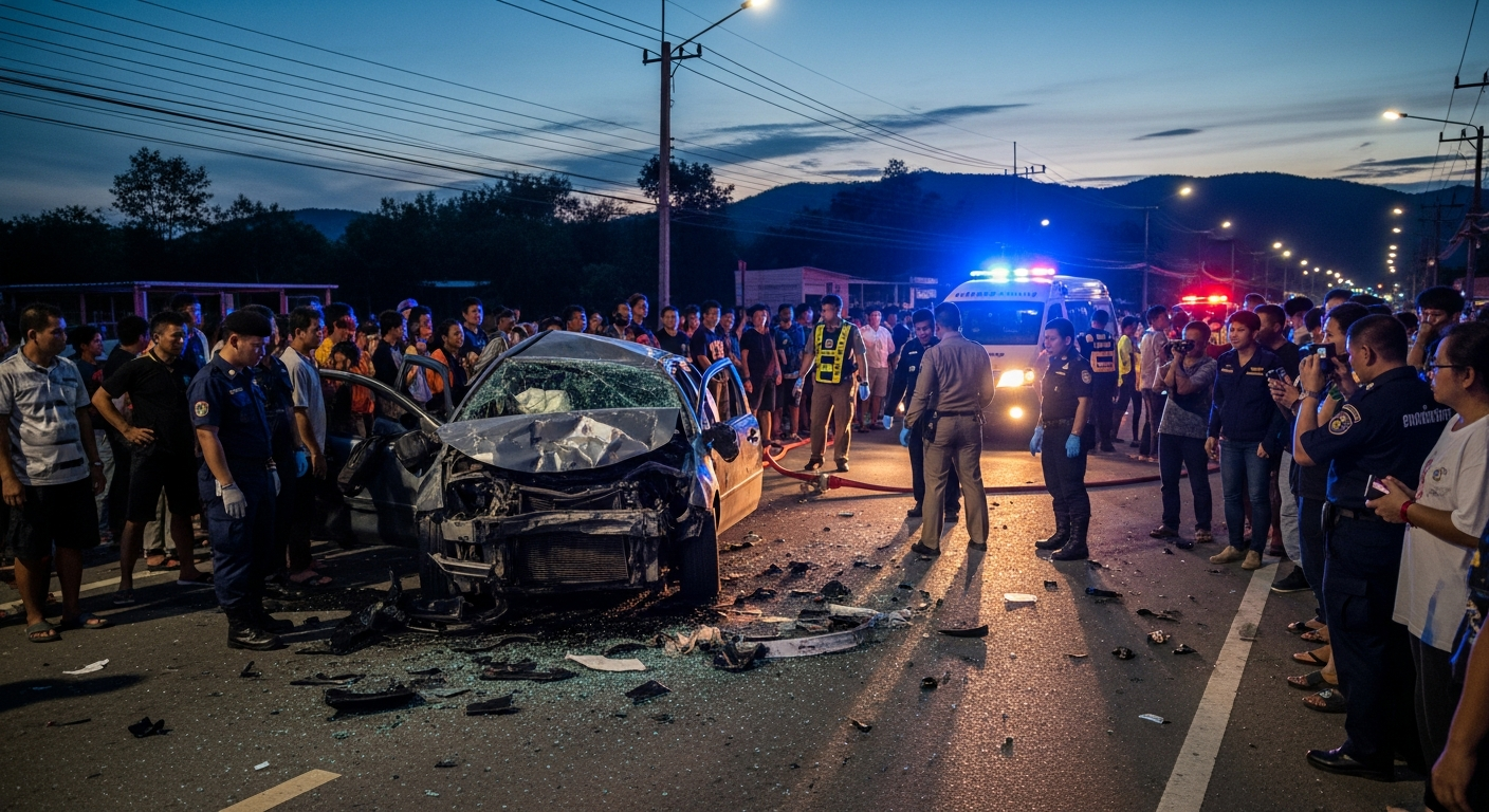 Серьезная авария в Таланге: водитель врезался в дерево