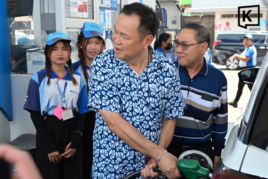 Вице-премьер Таиланда Анутин внезапно посетил АЗС перед Сонгкраном