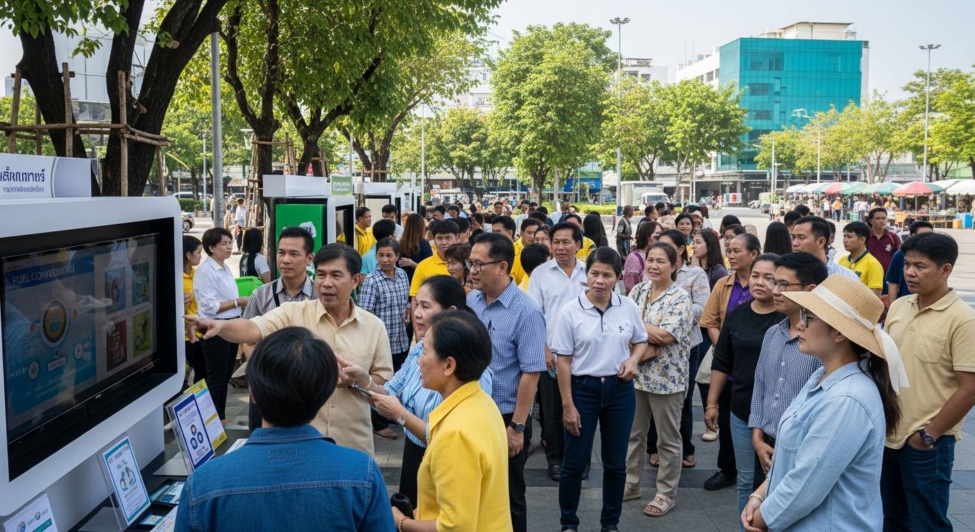 В Кхон Каен пластиковые отходы превращают в топливо для снижения расходов
