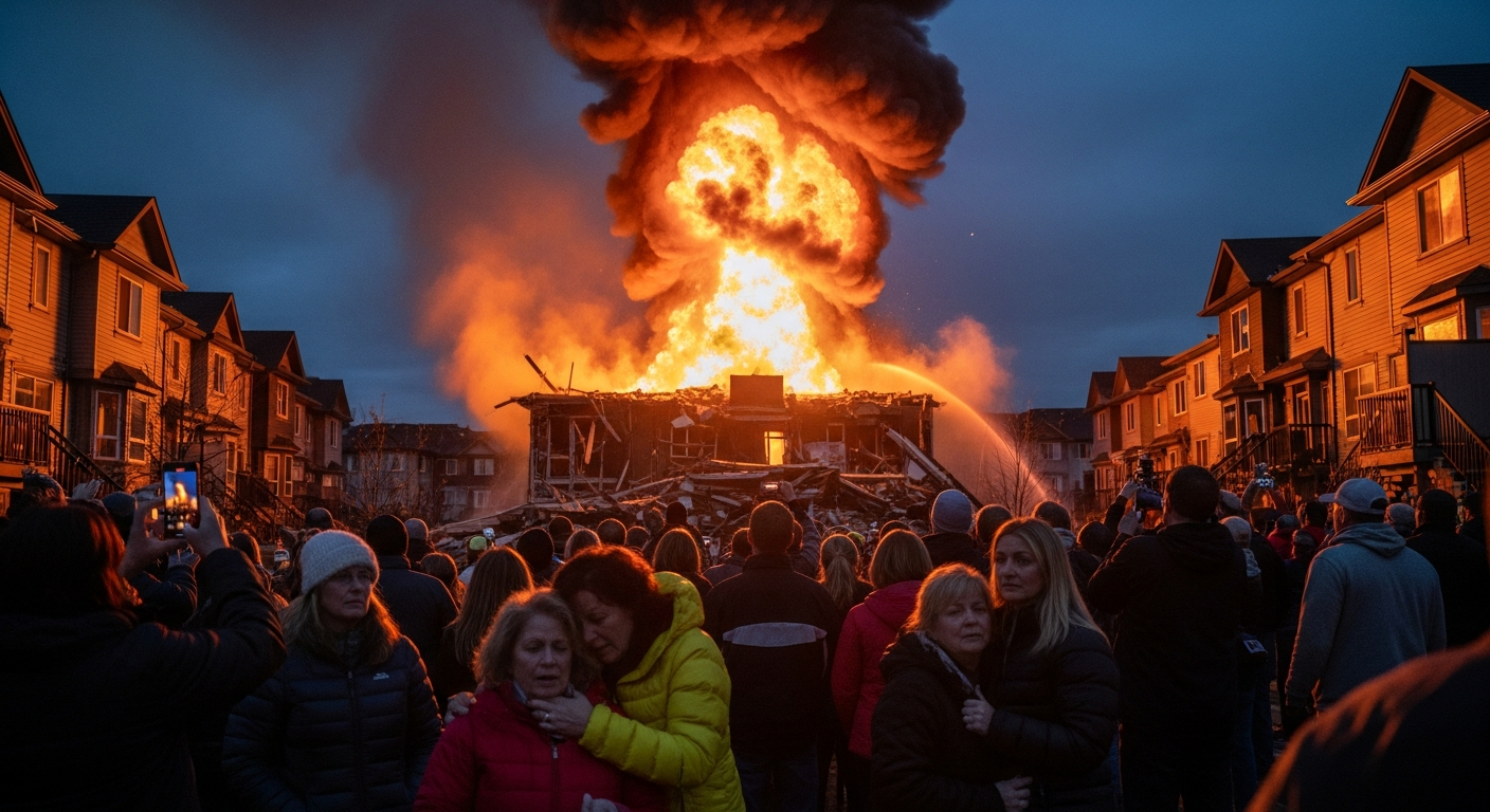 Взрыв бытового газа повредил таунхаусы в жилом комплексе