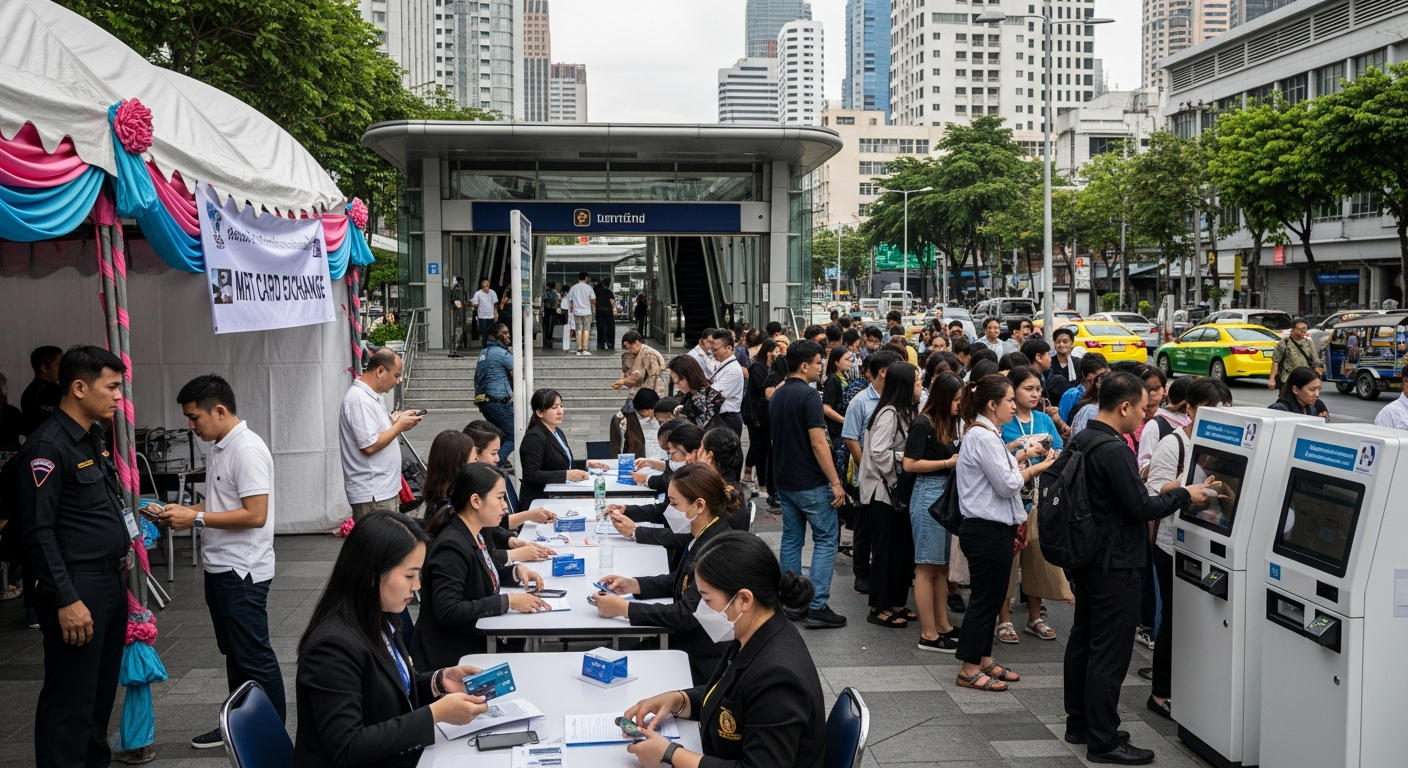 MRT Бангкока: Замена карт EMV Mangmoom будет доступна повсеместно