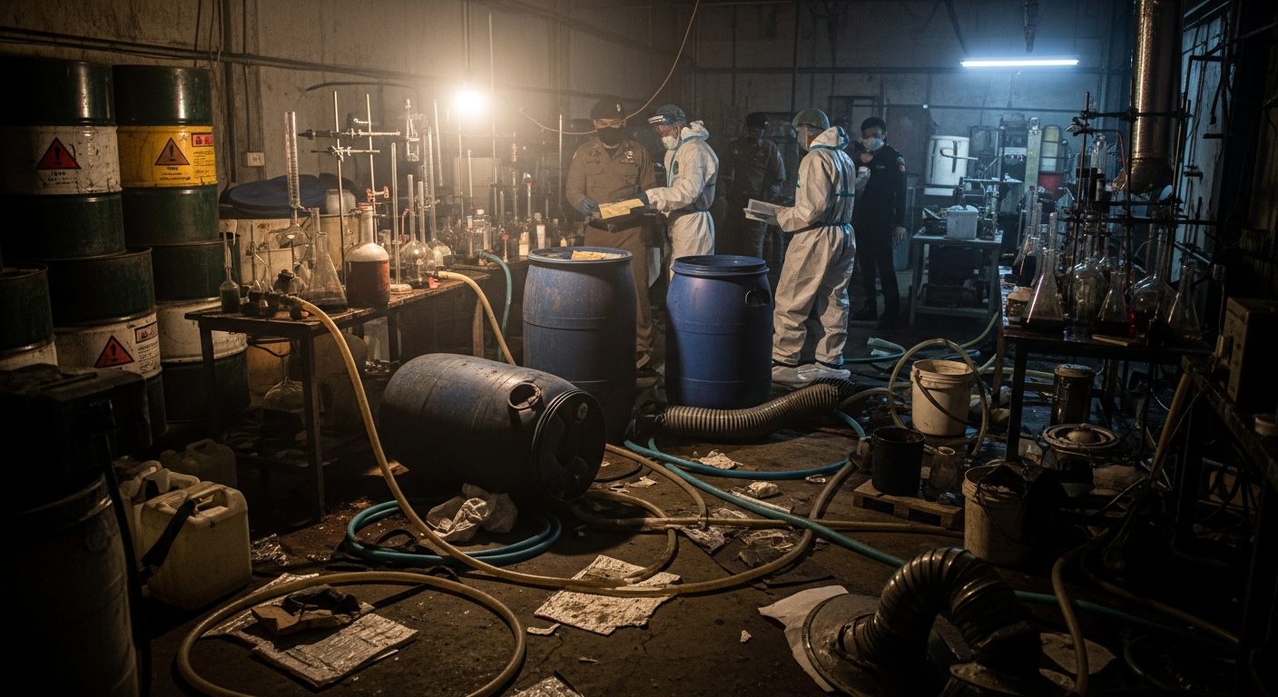 В Таиланде пресечена деятельность подпольной химической лаборатории по производству наркотиков «зомби-поды»