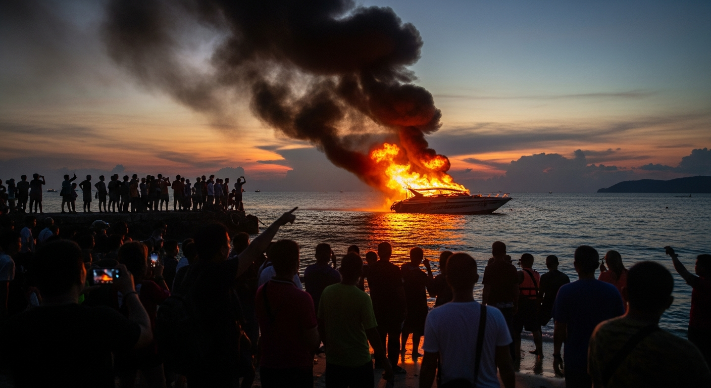 Пять человек пострадали при пожаре на скоростном катере на Пхукете