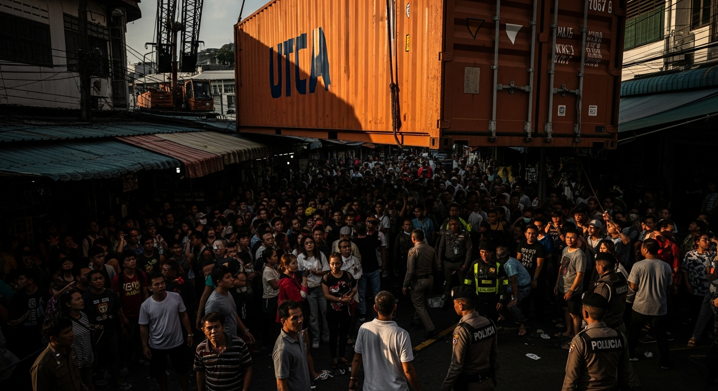 Плавающий контейнер у Пхукета создает угрозу для судов