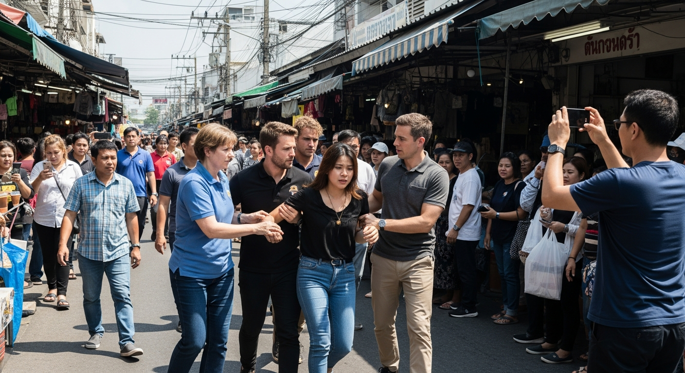 Двое иностранцев помогли девушке пройти мимо подозрительного мужчины