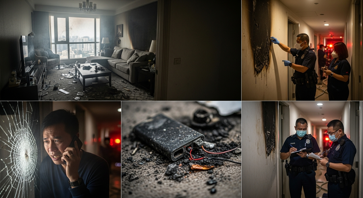 Взрыв пауэрбанка повредил кондоминиум в Накхон Ратчасиме