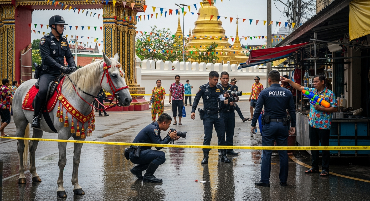Полиция Лампанга запустила конные патрули на Сонгкран для безопасности и экономии топлива