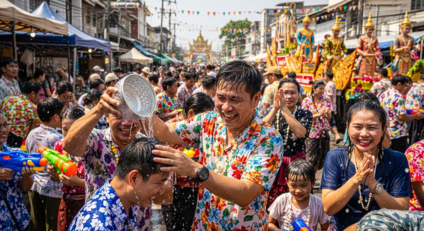 Празднование Сонгкрана 2026 в Чианг Рае, Таиланд