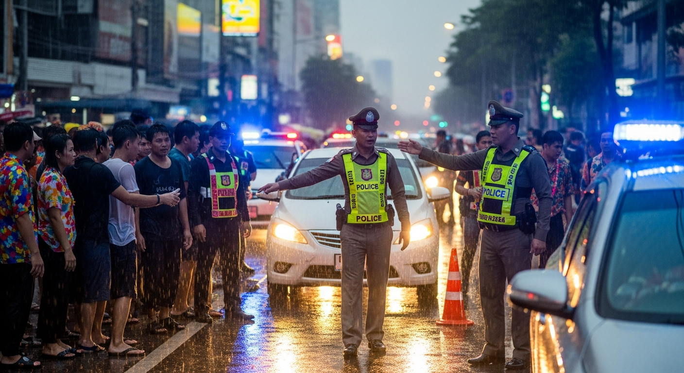 Чиангмай лидирует по случаям вождения в нетрезвом виде в первый день «опасного» периода Сонгкрана