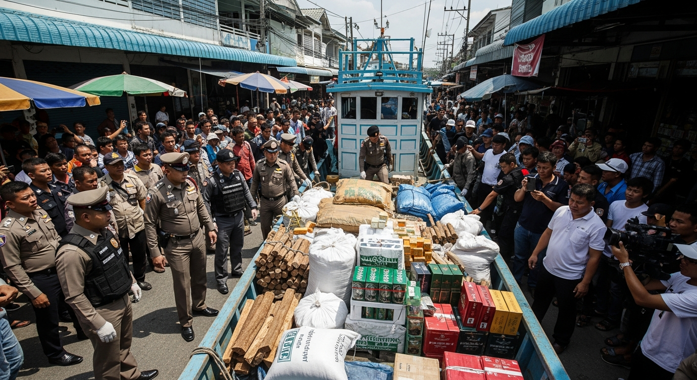 Шесть лодок задержаны при попытке контрабанды товаров в Камбоджу