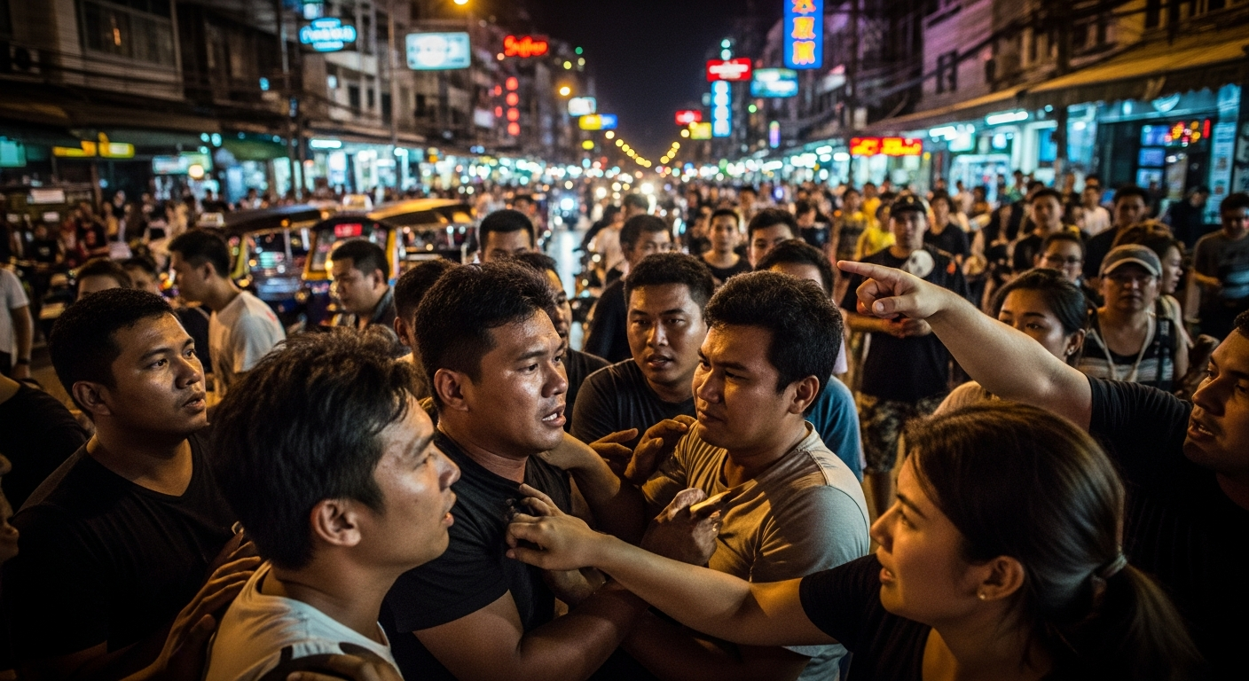 В Паттайе водители мототакси напали на туристов после инцидента с водой в Сонгкран