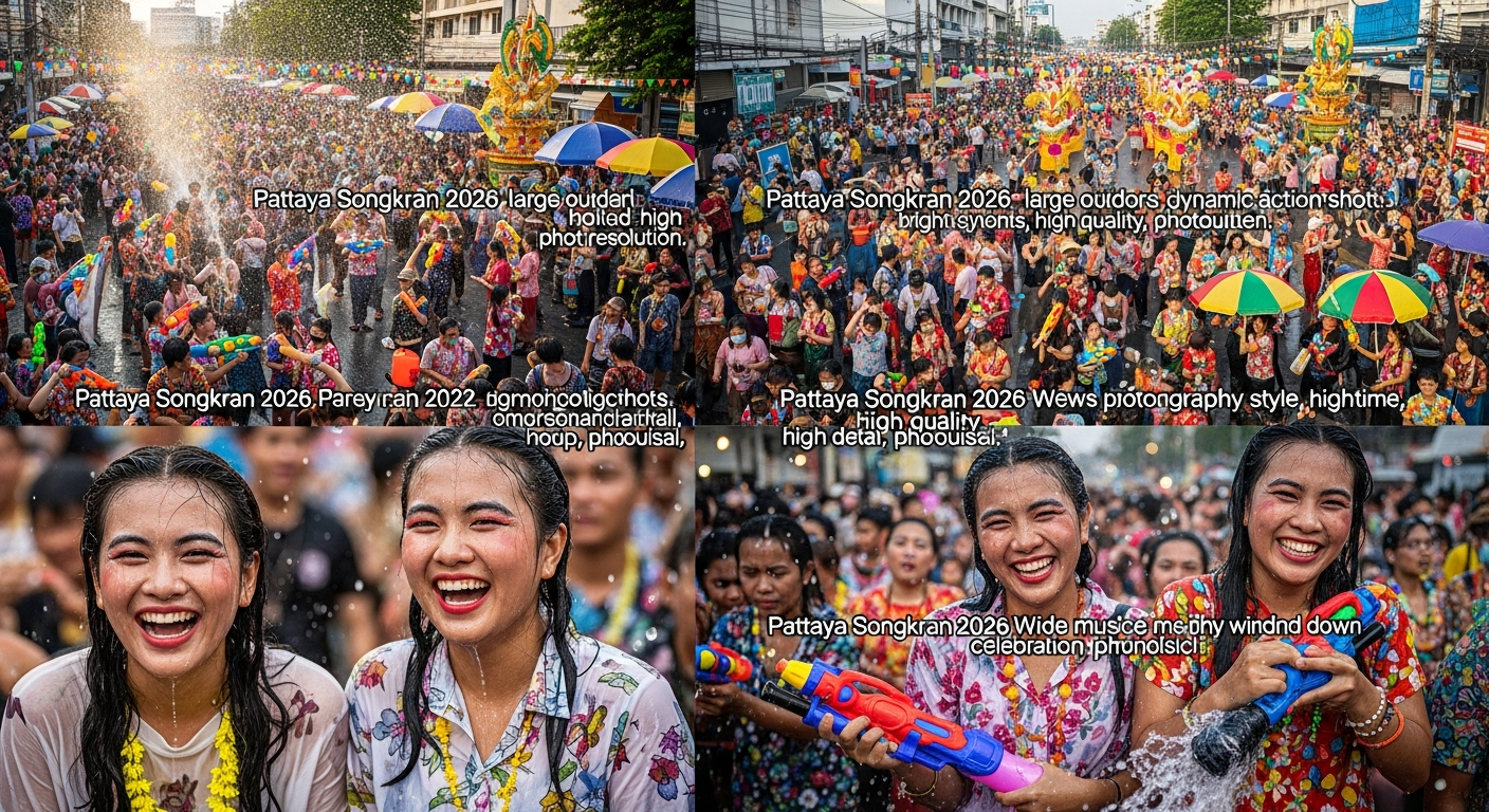 Паттайя: толпы на пляже во время празднования Сонгкрана 14 апреля