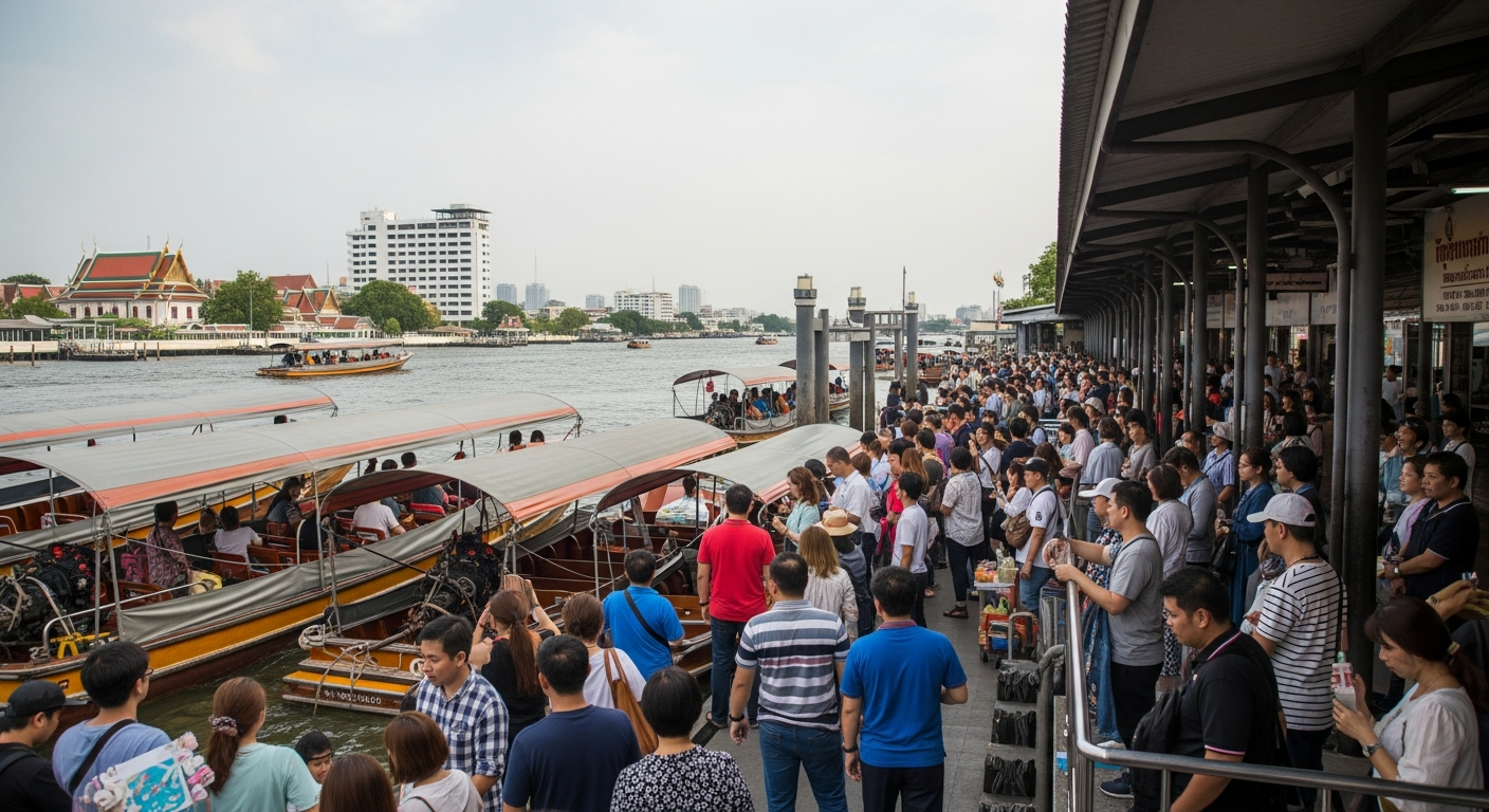 Скидка на лодки по реке Чаупхрая: снижение тарифов на 1 бат с пятницы