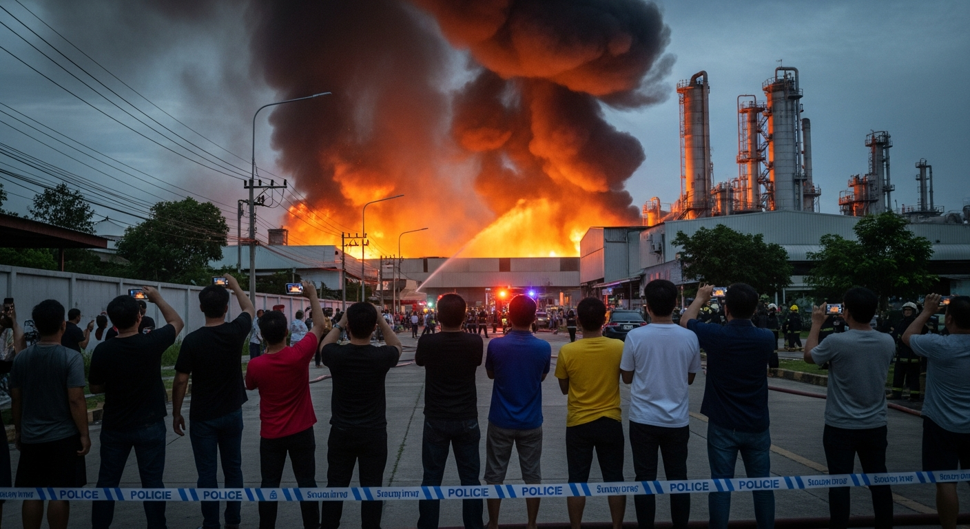 Пожар на заводе BWG в Таиланде: повторное возгорание и угроза выброса цианида, объявлена эвакуация