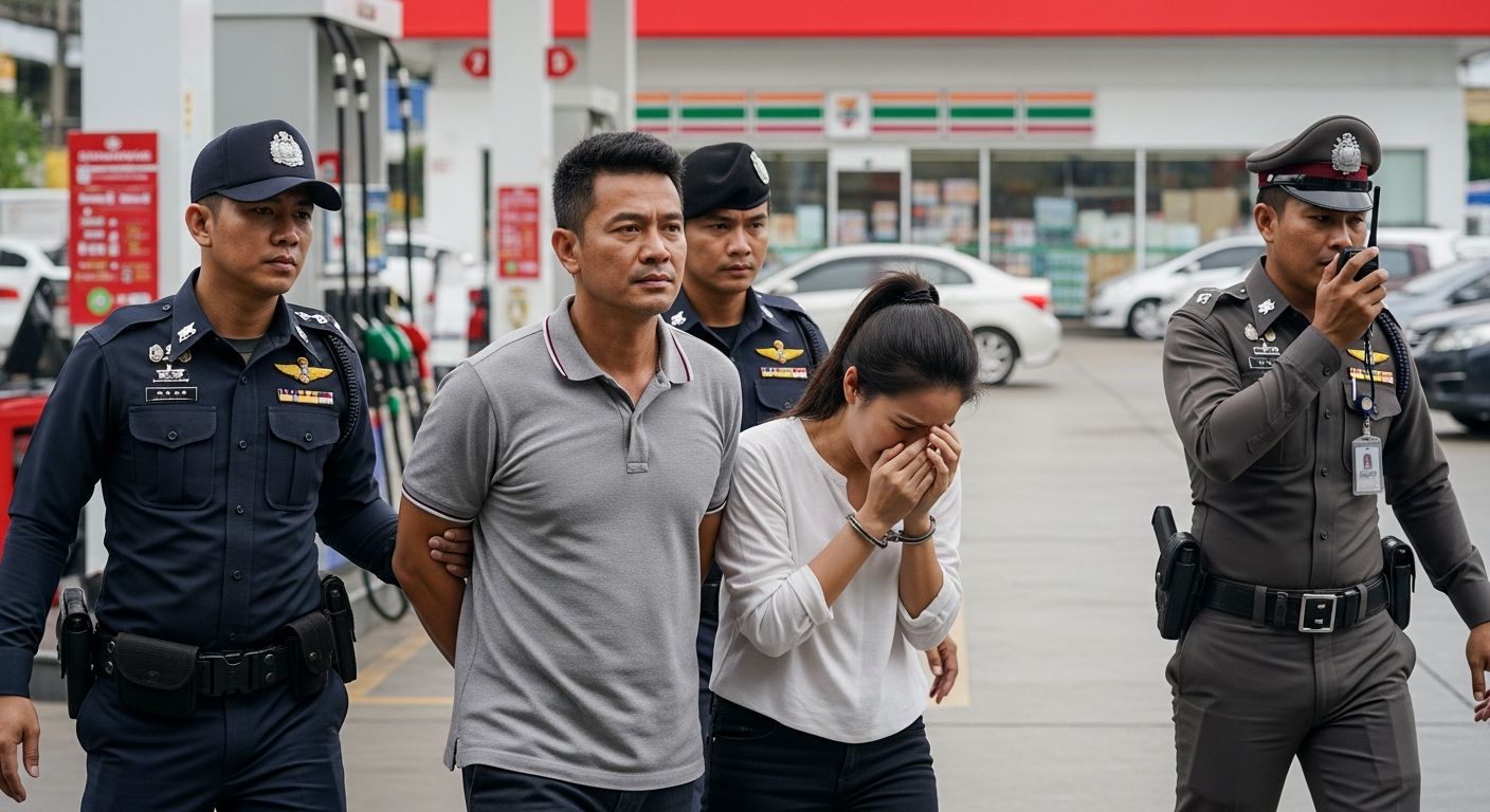 Пара из Таиланда арестована за мошенничество с фальшивыми чеками об оплате бензина