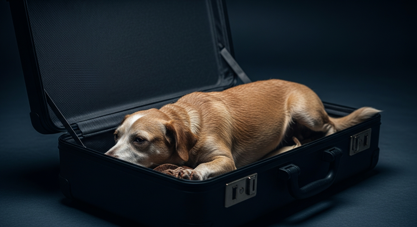 Полиция расследует обнаружение трупа собаки в чемодане