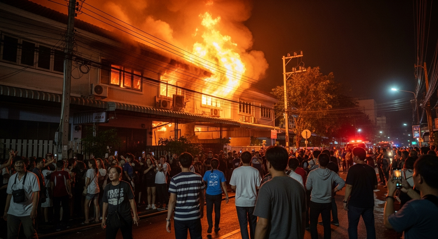 Две женщины погибли, двое мужчин пострадали при пожаре в таунхаусе в Бангкоке