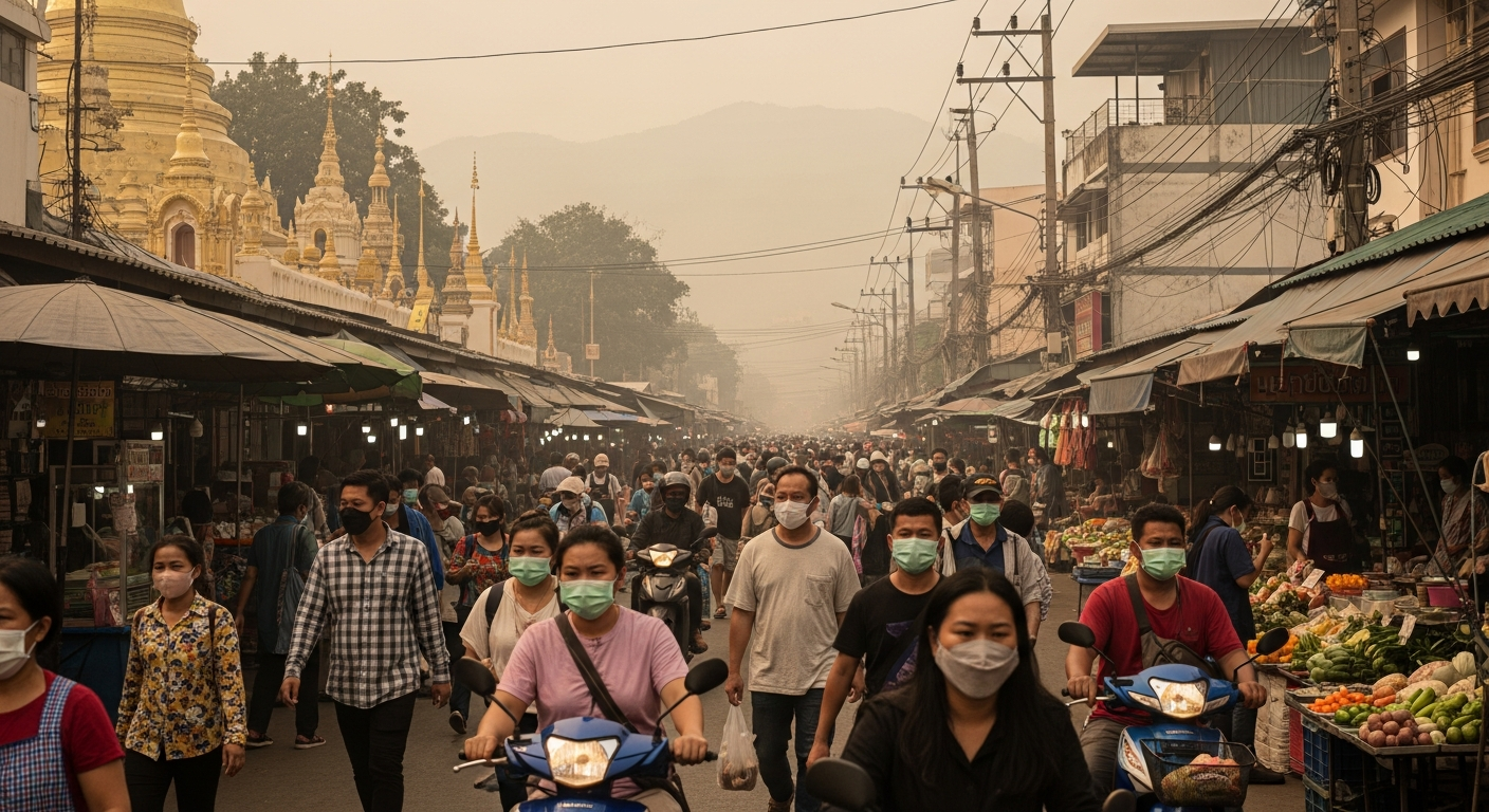 Премьер-министр Таиланда посетит Чиангмай для борьбы со смогом от лесных пожаров