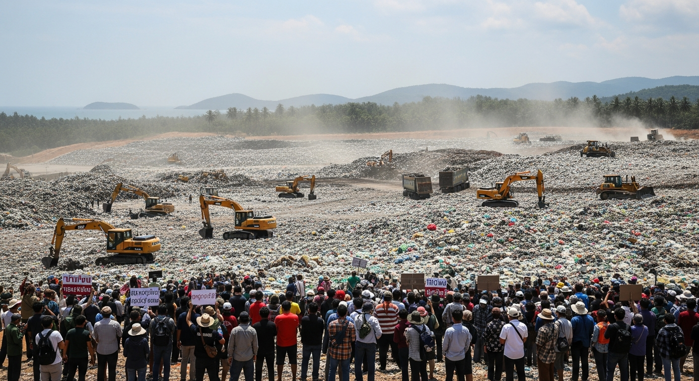 Свалка на Пхукете возобновила работу после пожара