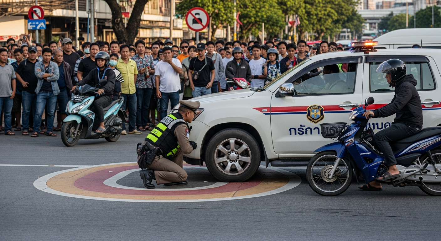 Полицейский на Пхукете пострадал в ДТП на развороте