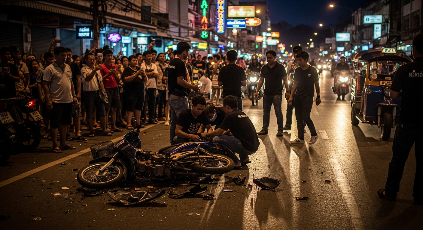 Иностранный турист в критическом состоянии после падения с мотоцикла в Патонге