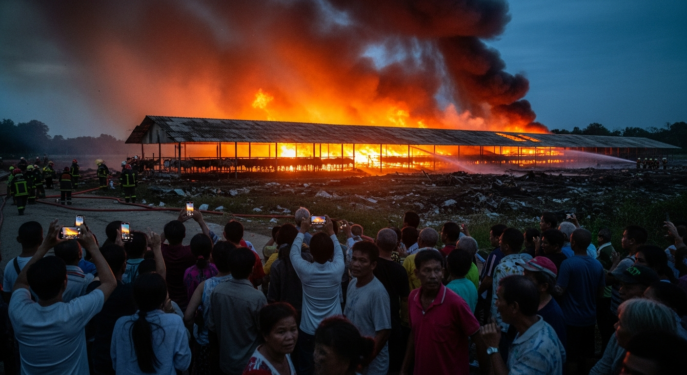 Пожар в провинции Пхаяо: уничтожена ферма, погибли животные