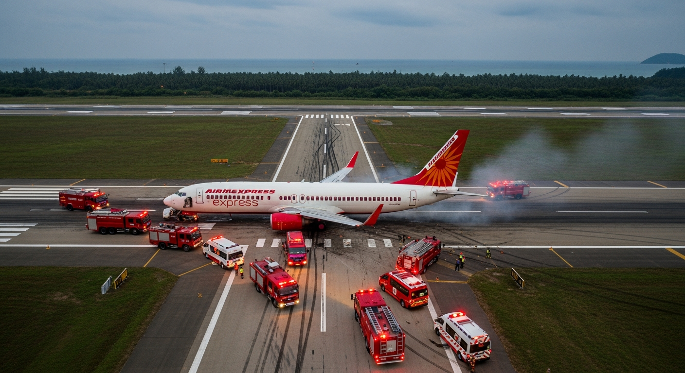 Самолет Air India Express совершил жесткую посадку в аэропорту Пхукета, есть повреждения