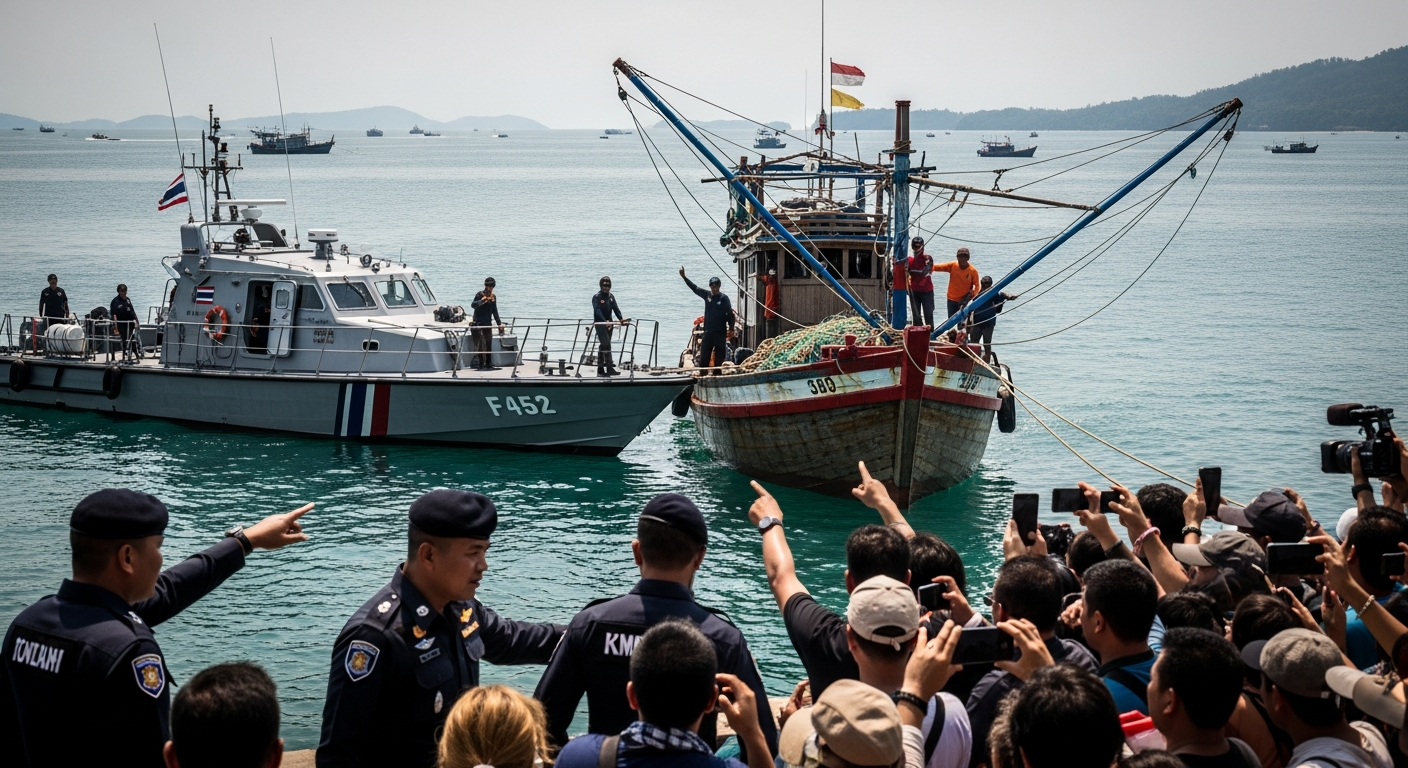 Два индонезийских судна задержаны у Пхукета за незаконный лов рыбы, арестованы 19 членов экипажа