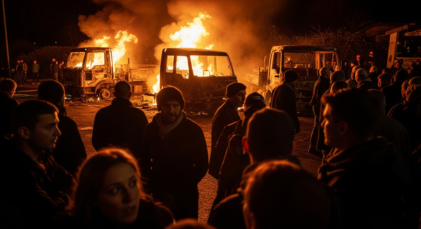 В Паттани подожгли дорожно-строительную технику