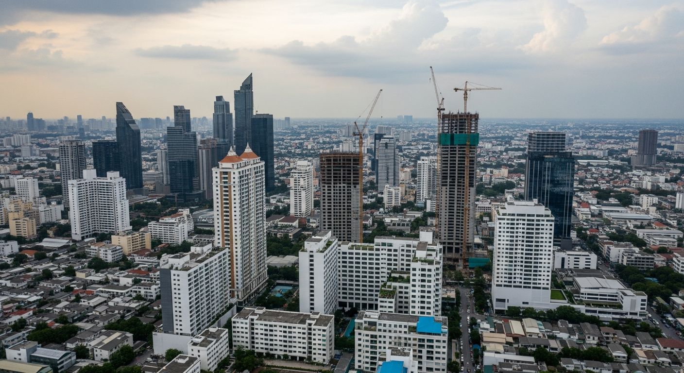 Застройщики Бангкока сокращают запуск новых жилых проектов из-за спада спроса