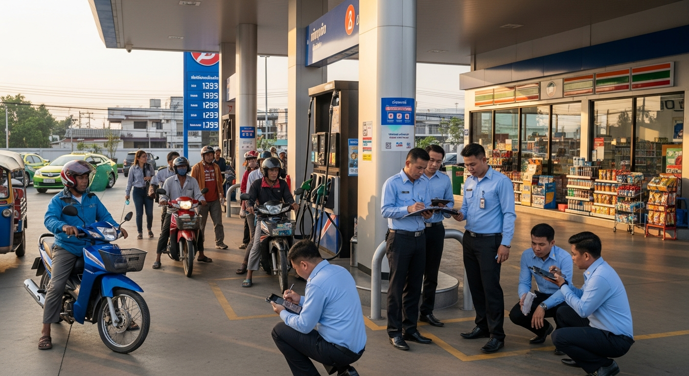Чианг Рай усиливает проверки АЗС для предотвращения дефицита топлива