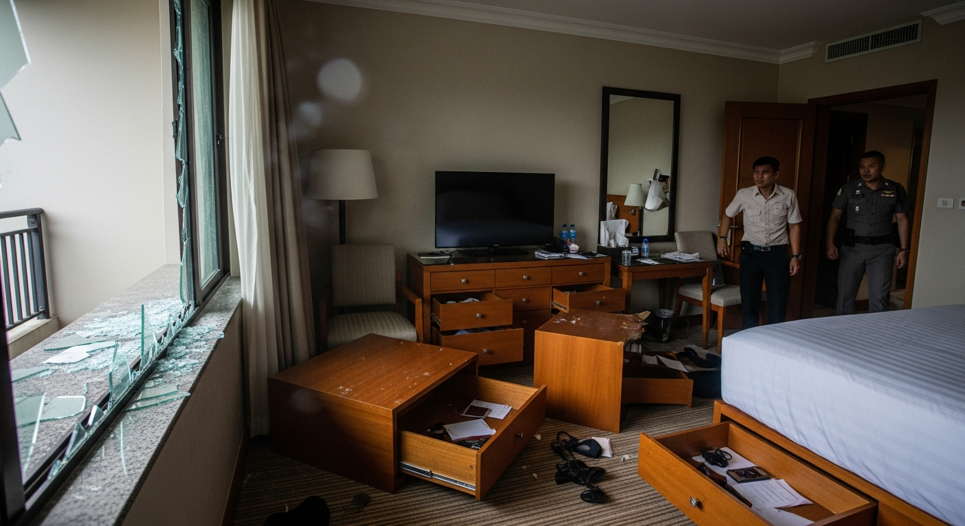 Внимание на Пхукете: Иностранец ночью ограбил стойку регистрации отеля