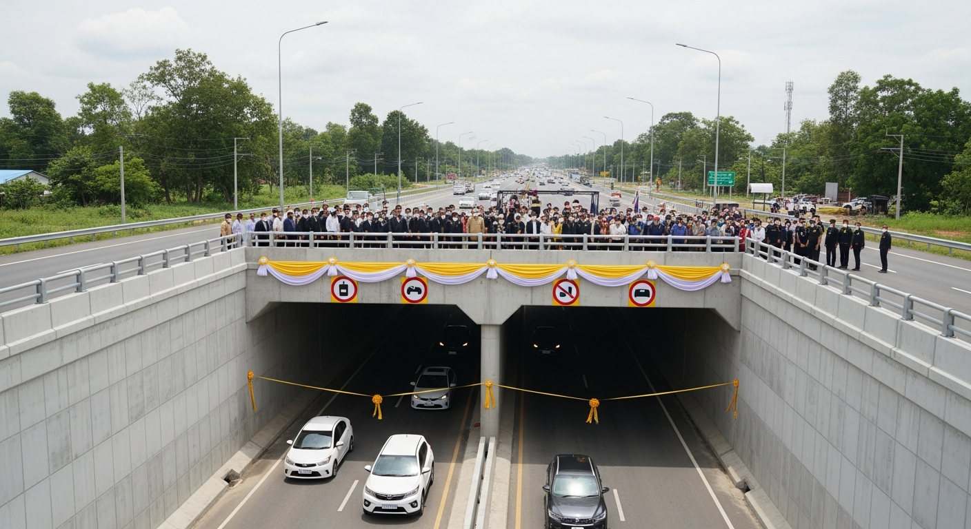 В Чианграе открыли новый подземный переход на опасном участке шоссе 1152