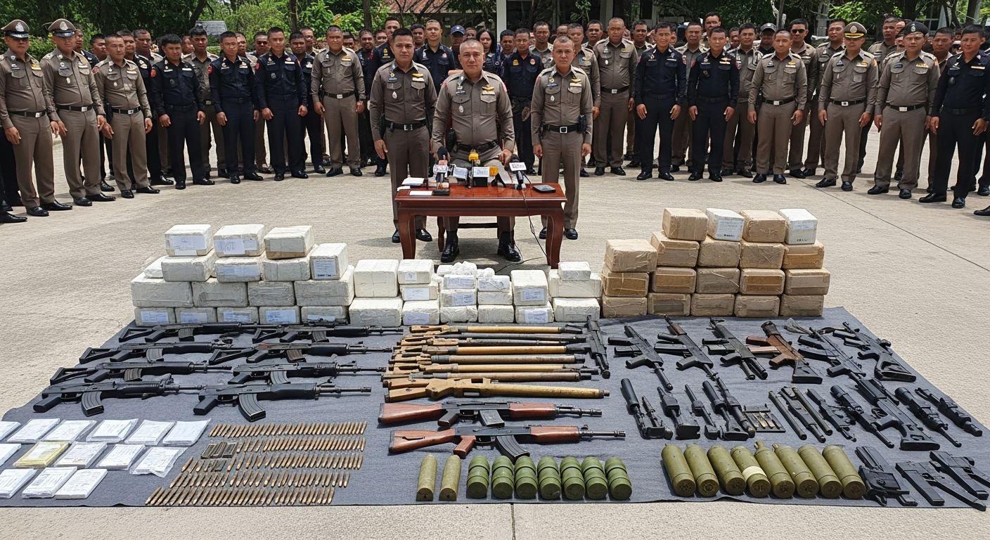 Полиция Краби: крупная операция против наркоторговцев и изъятие оружия